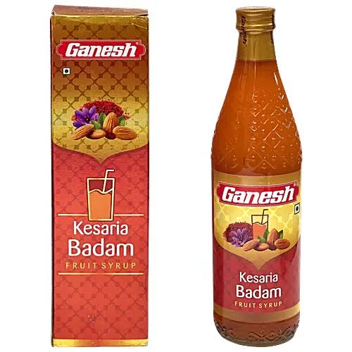 Ganesh Kesariya Badam Syrup, 700ml – image 1