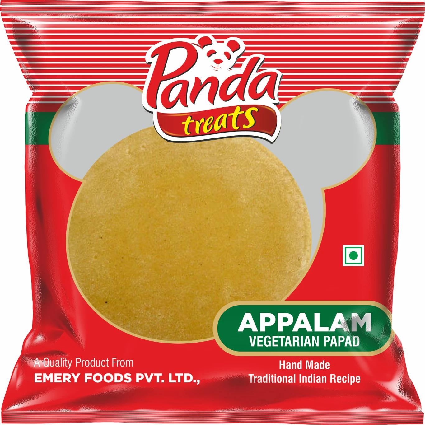 Panda Treats Veg Appalam Papad 100g (Pack of 20) Fryums 