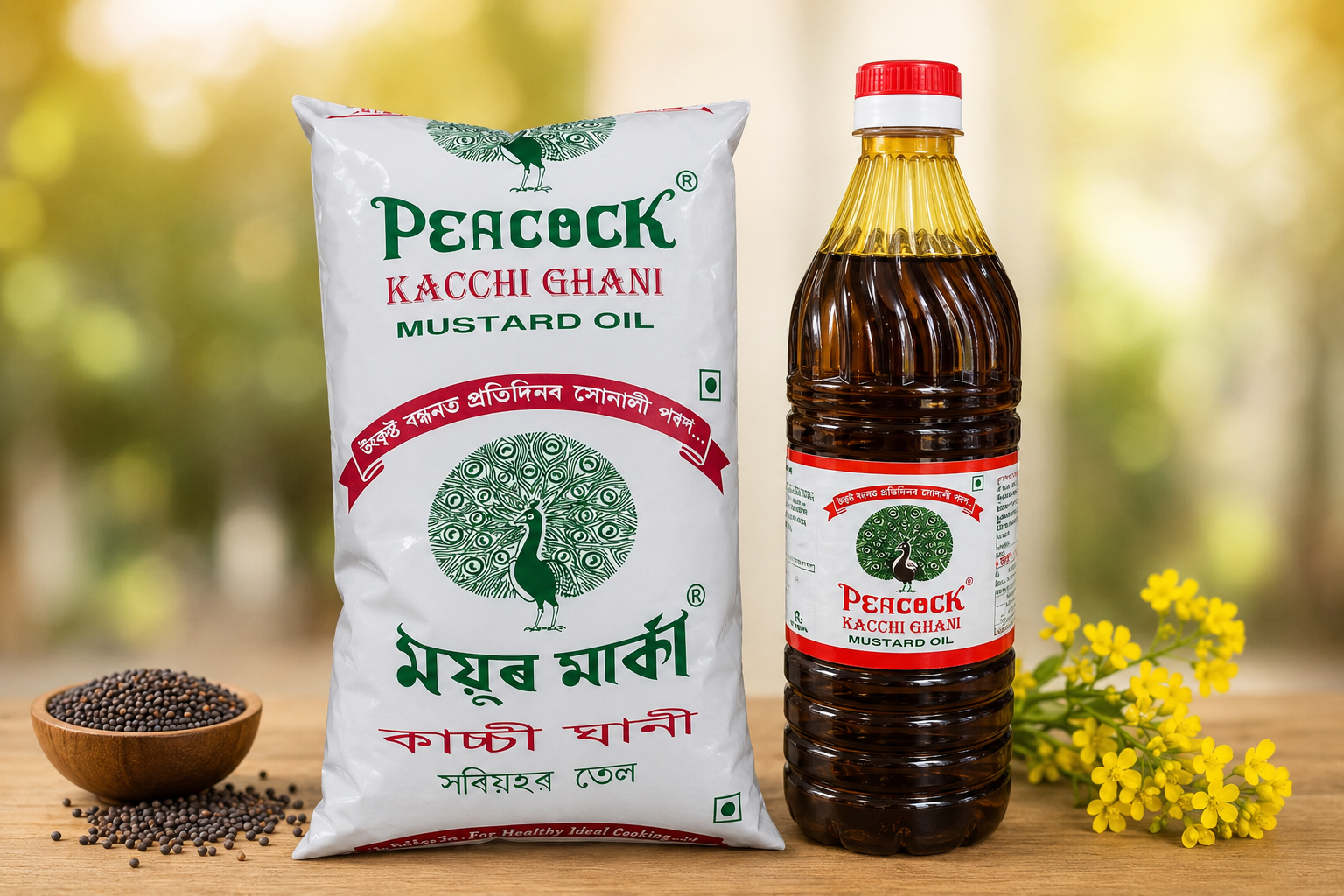 Peacock Kachi Ghani Mustard Oil