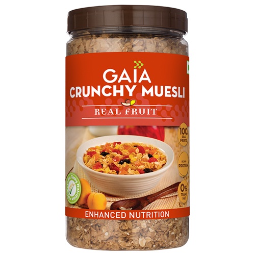 Gaia Crunchy Muesli Real fruit Jar 1kg