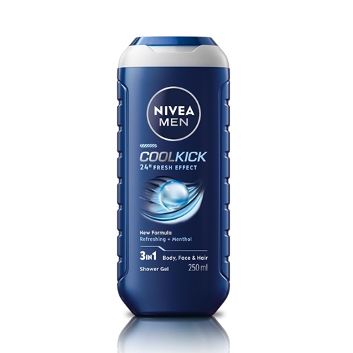 Nivea Men Cool Kick Refershing 24h fresh effect cooling menthol 5in1 shower gel  – image 1