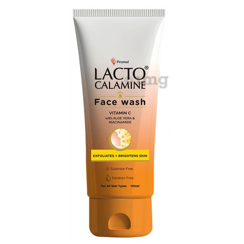Lacto Calamine Face Wash Exfoliates + Brightens Skin 50ml With Free Face Wipes  – image 1