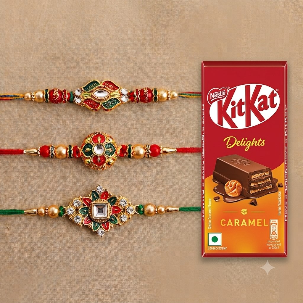 Rakhi & Kitkat Combo (Caramel)