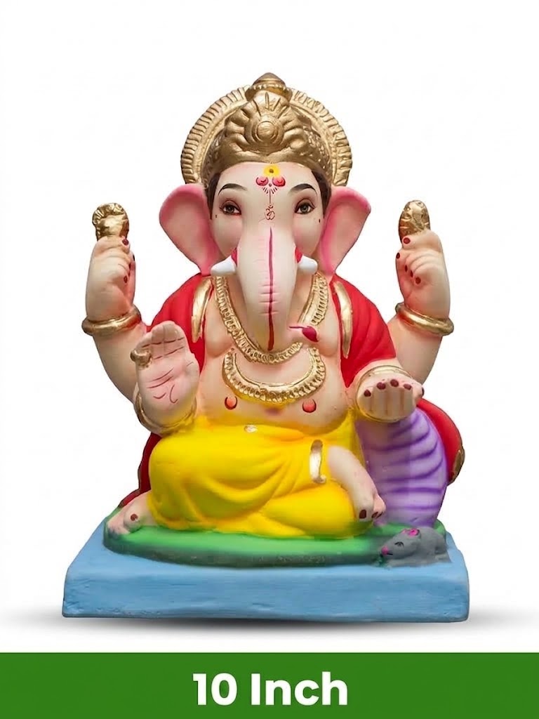 Gajanan Mitti Ganesh Idol – 10 Inch