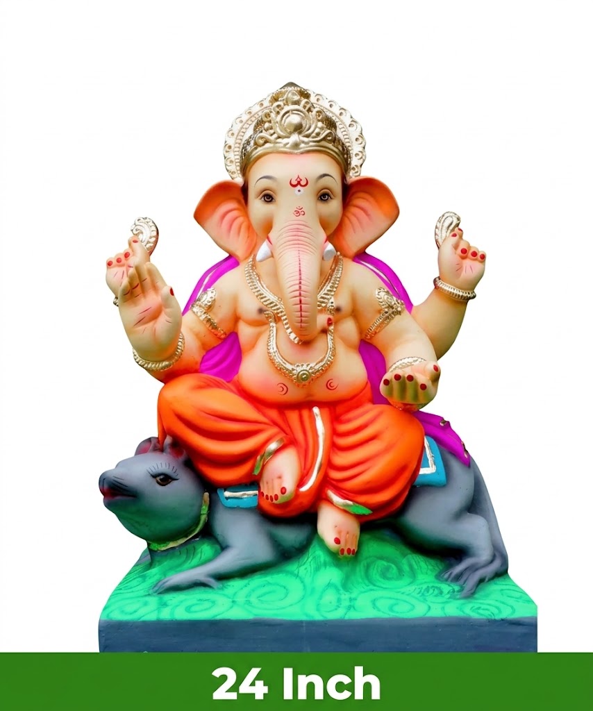 Mahashrimant Vahana Ganesh Idol – 24 Inch