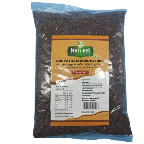 Natures Aruvatham Kuruvai Rice 1Kg  – image 1