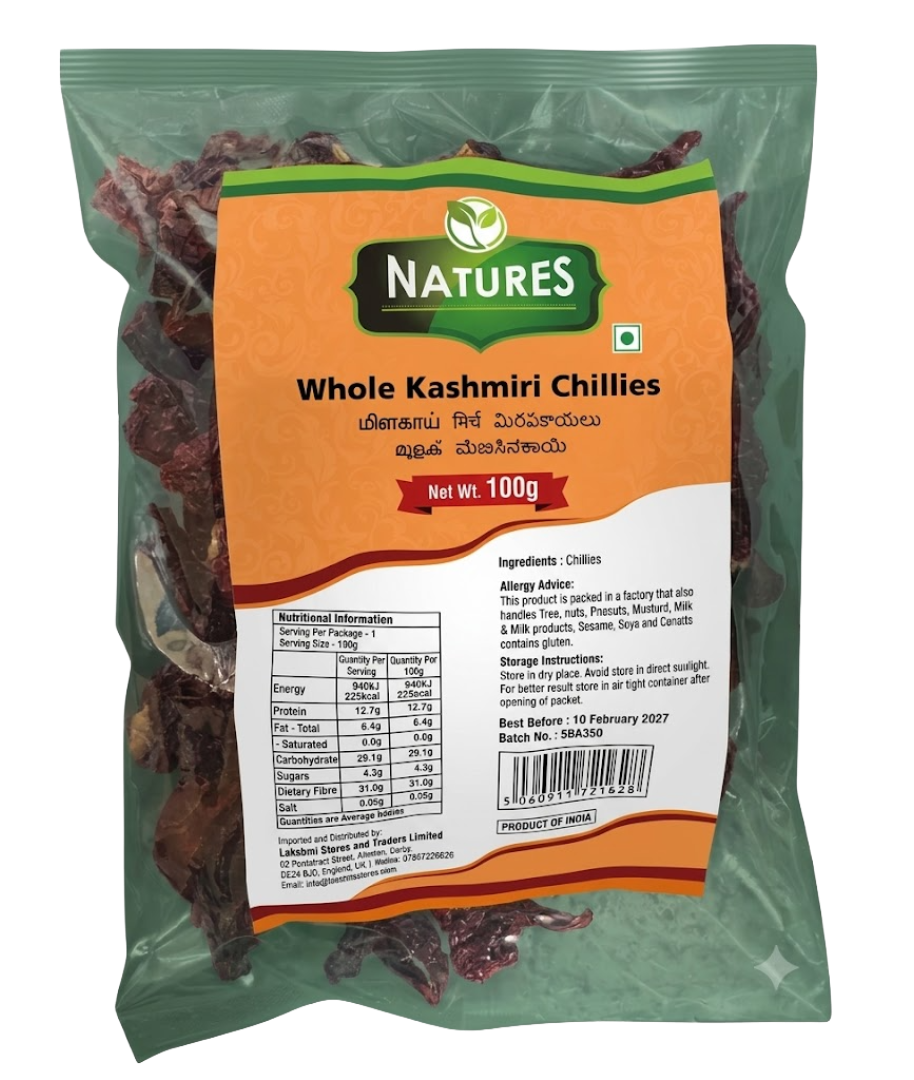 Whole Kashmiri Chilli 100g by Natures