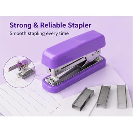 5 in 1 Stationery Set | Mini Stapler Scissors Tape Dispenser Eraser & Staples | – image 3