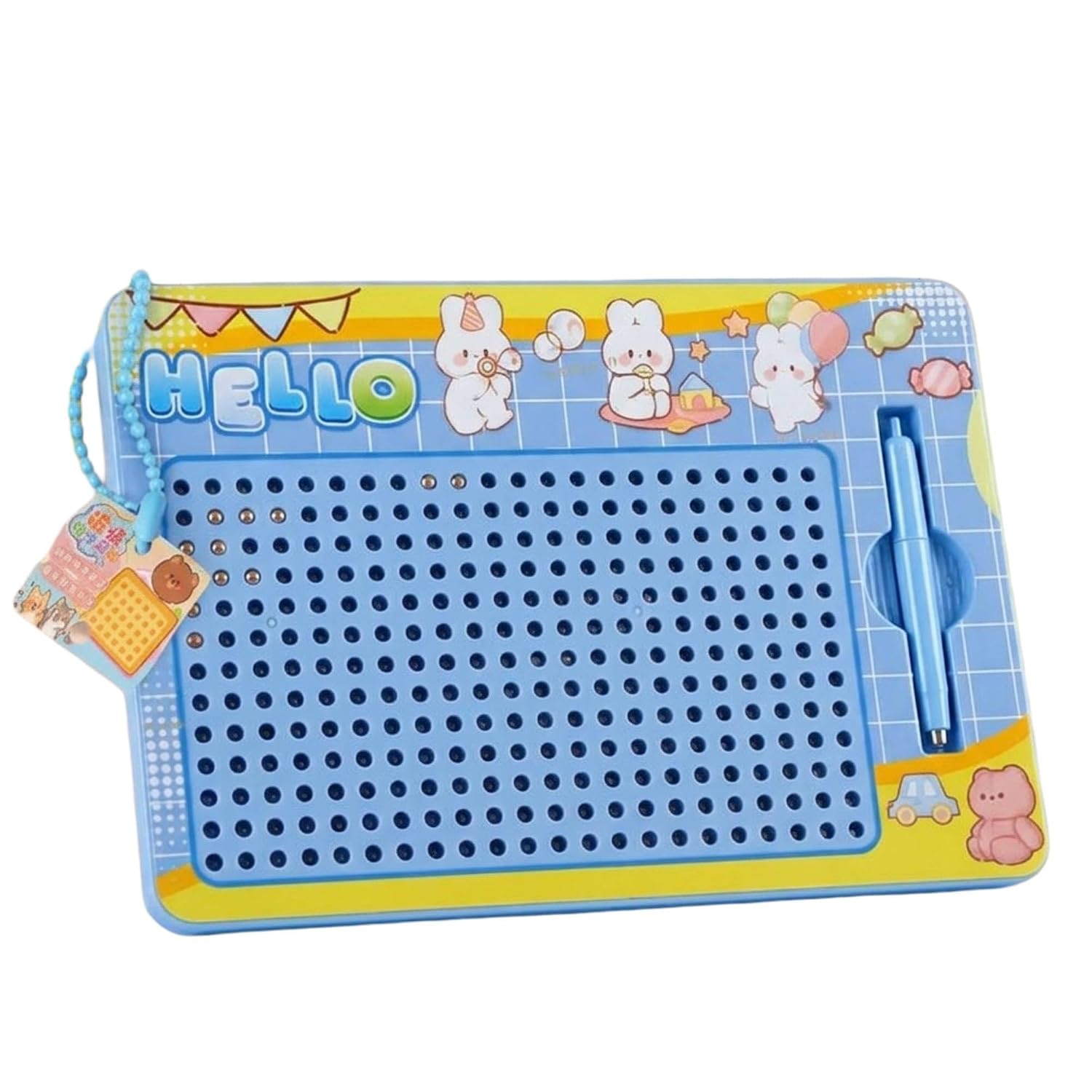 Kids Magnetic Drawing Board with Pen Blue col. – image 1