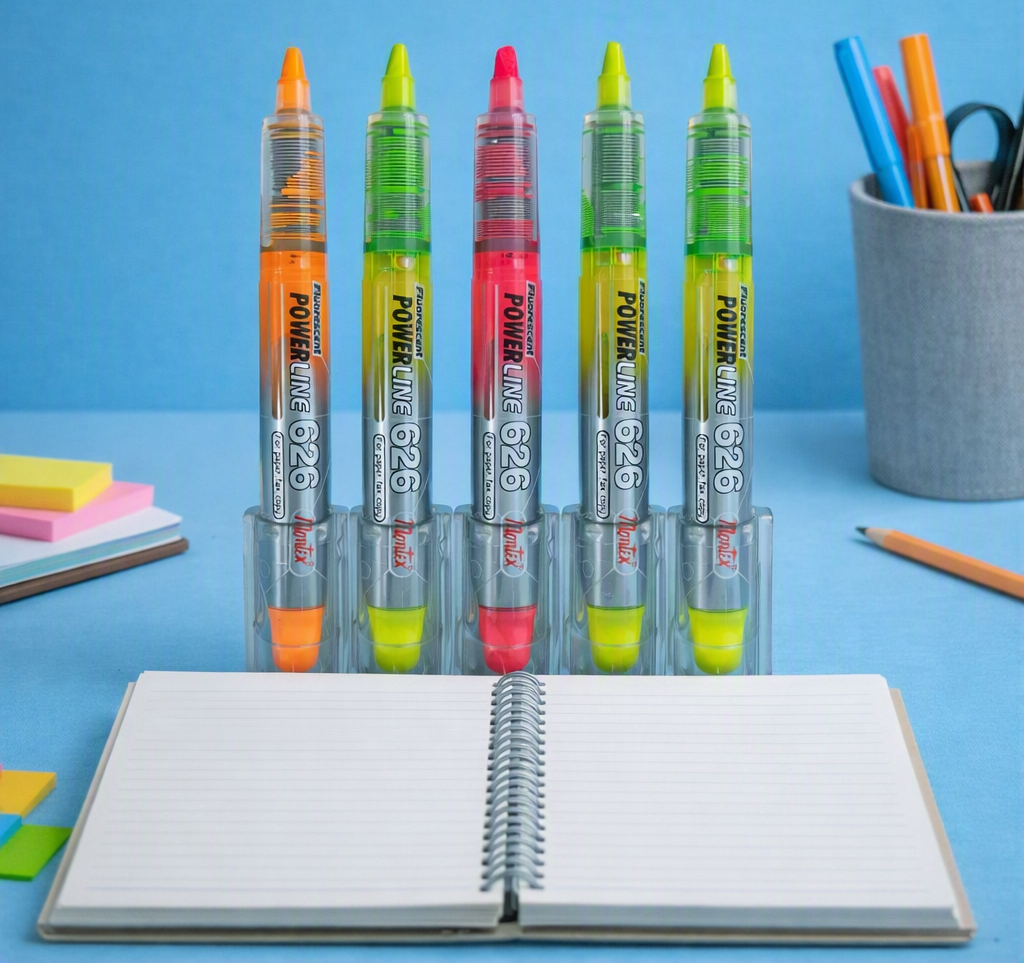 Montex Power Line 626 liquid highlighters in attractive shades (5pc) – image 2