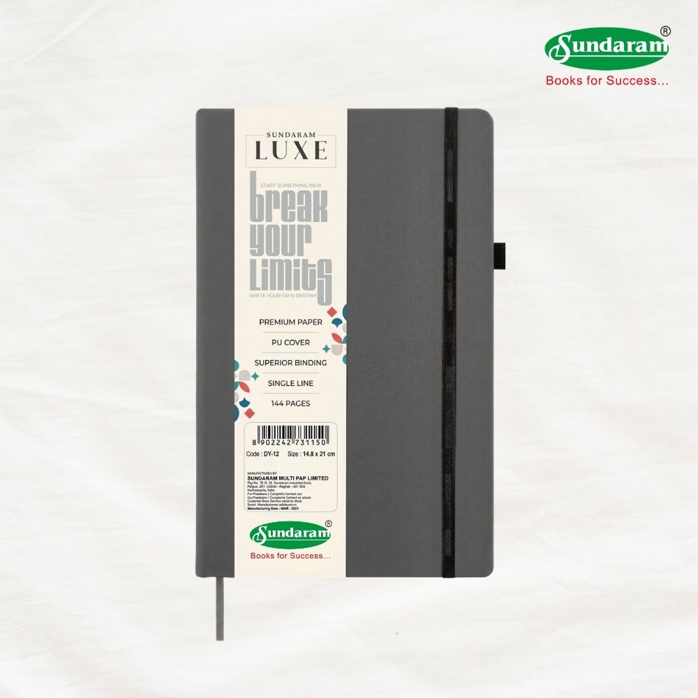Sundaram Luxe Elastic Diary A5-Size (Col - Grey)