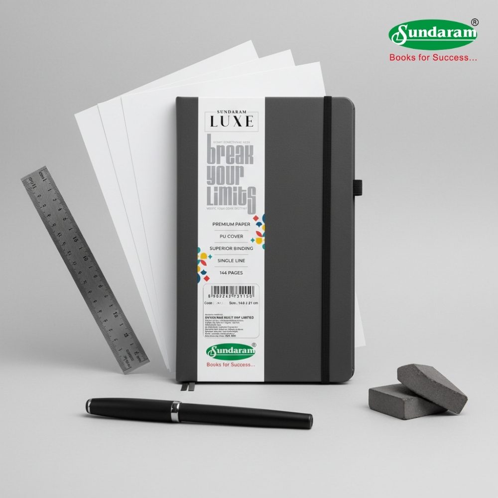 Sundaram Luxe Elastic Diary A5-Size (Col - Grey) – image 3