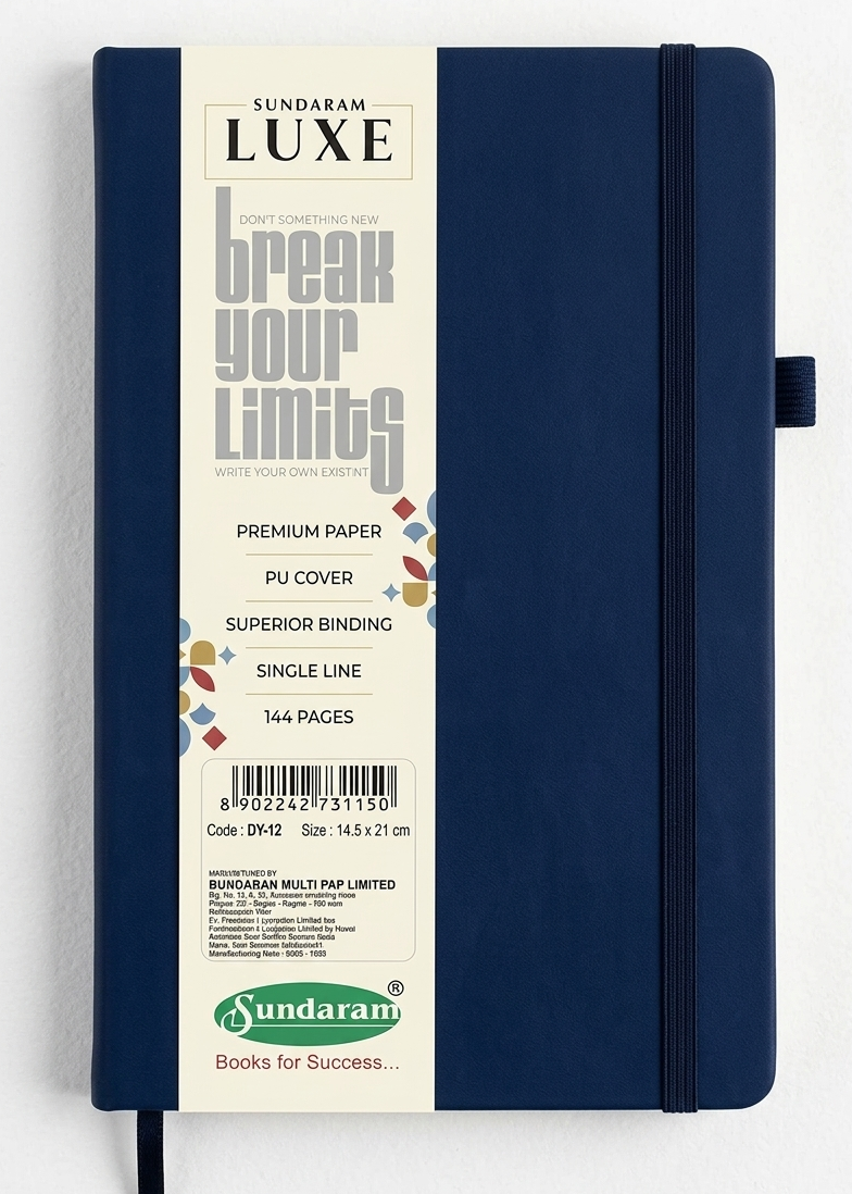 Sundaram Luxe Elastic Diary A5-Size (Col - Deep Blue)