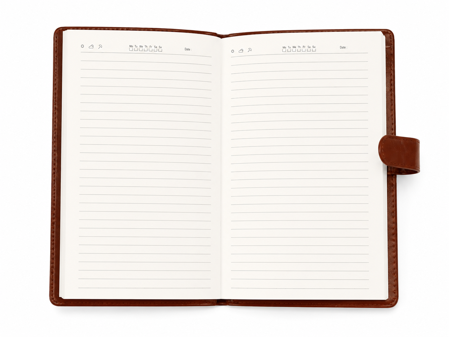 Premium Leather Diary with Gold-Plated With Magnetic Flap Closure – image 2