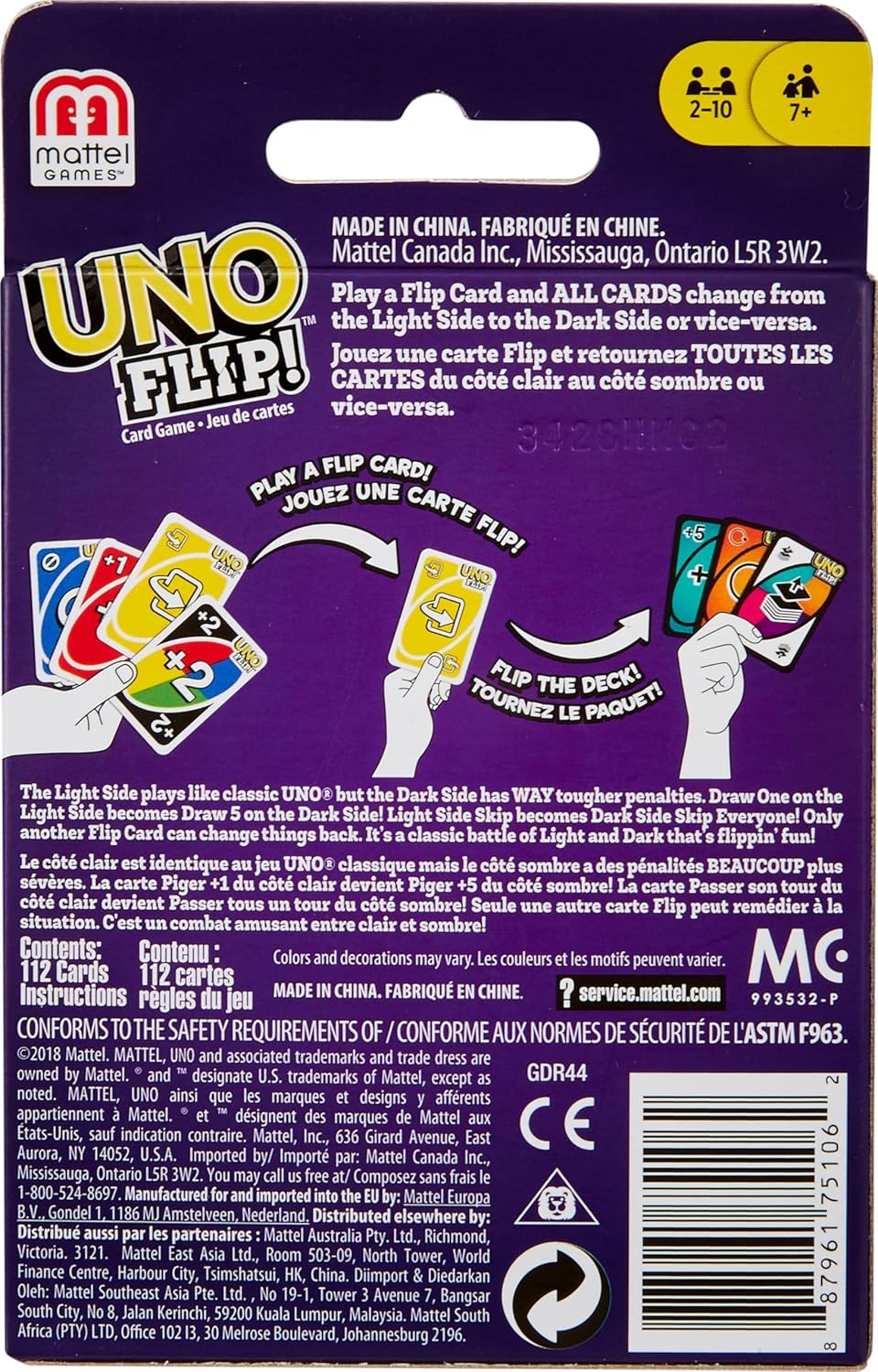 UNO Kid Mattel Games Uno Flip Side Card Game, Multi Color – image 4