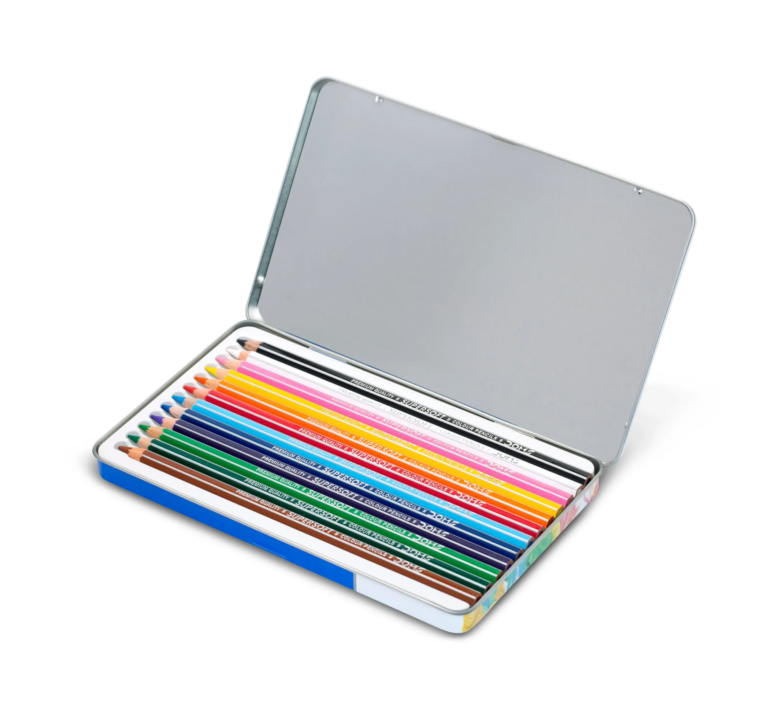 DOMS Pencil Colour Flat Tin 12 Assorted Shades  – image 2