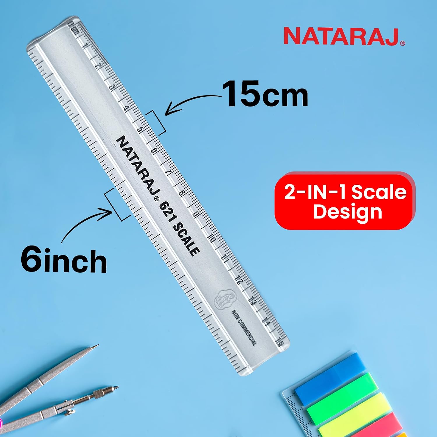 Nataraj 621 Scale 15 CM – image 3