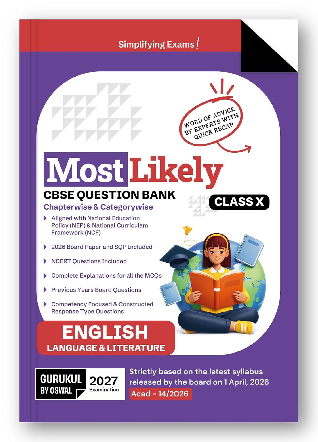Gurukul by Oswal CBSE Class 10 English (Language & Literature) Most Likely Question Bank