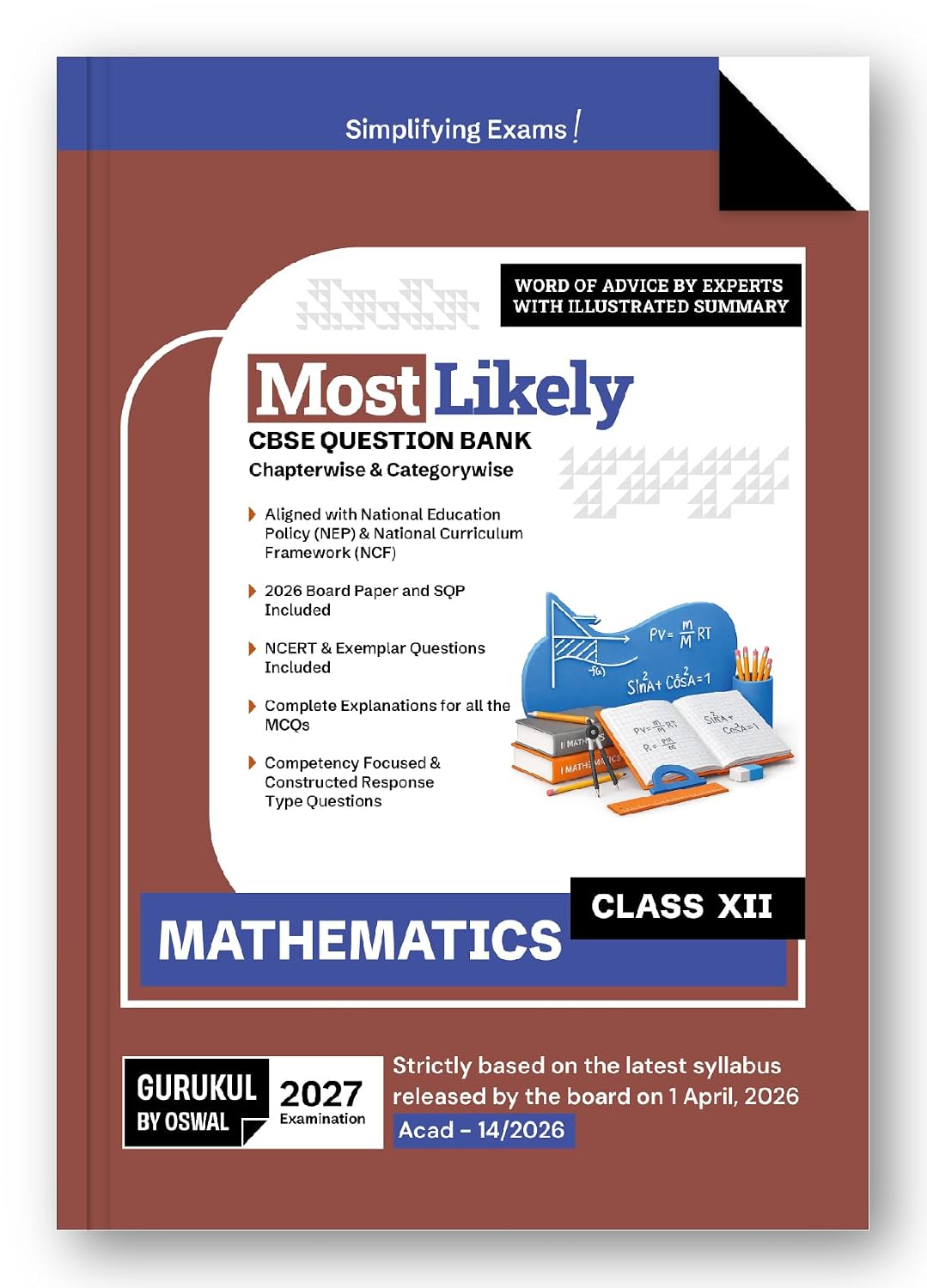 Gurukul by Oswal CBSE Class 12 Mathematics Most Likely Question Bank