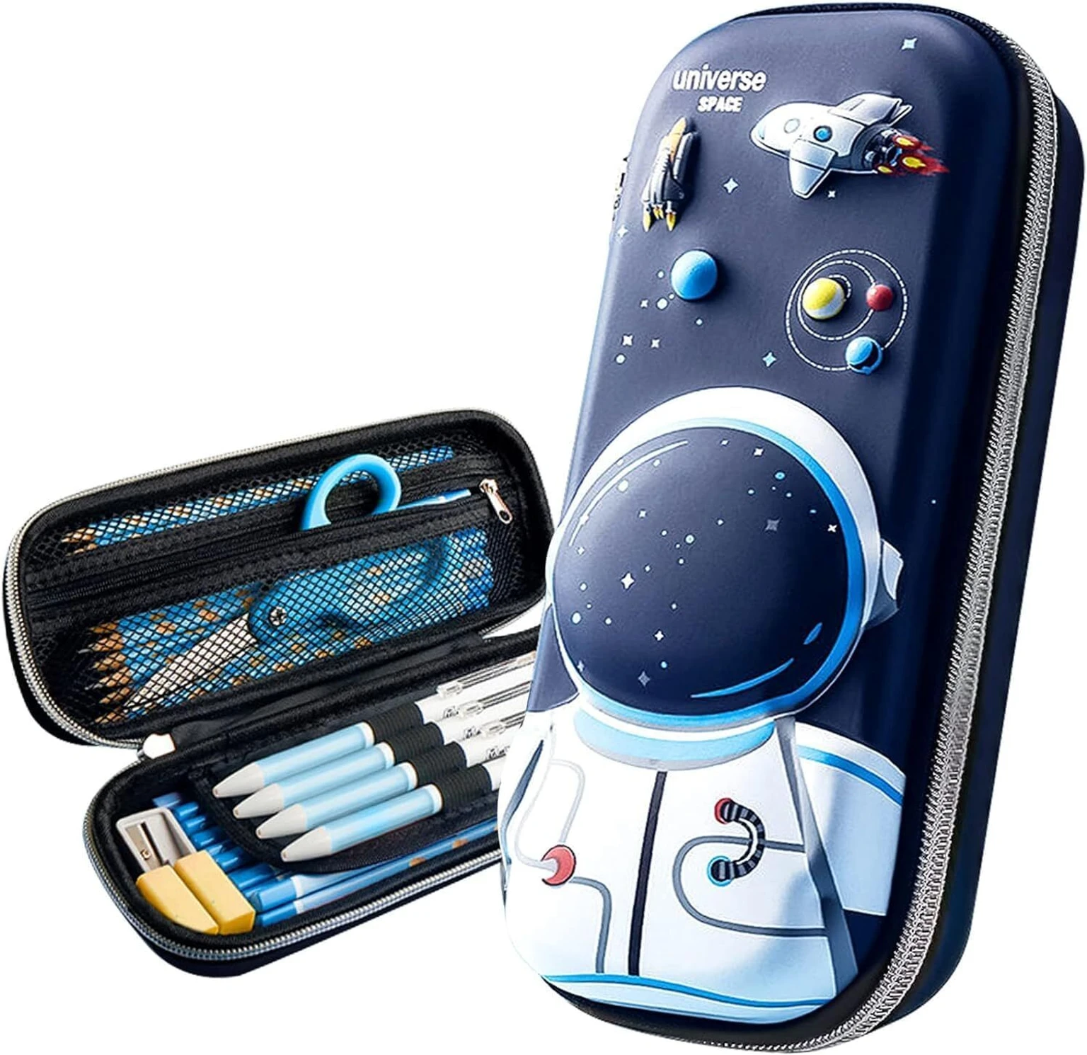 Bookato 3D Pencil Case Assorted Prints Universal Space & Marvels Design – image 2