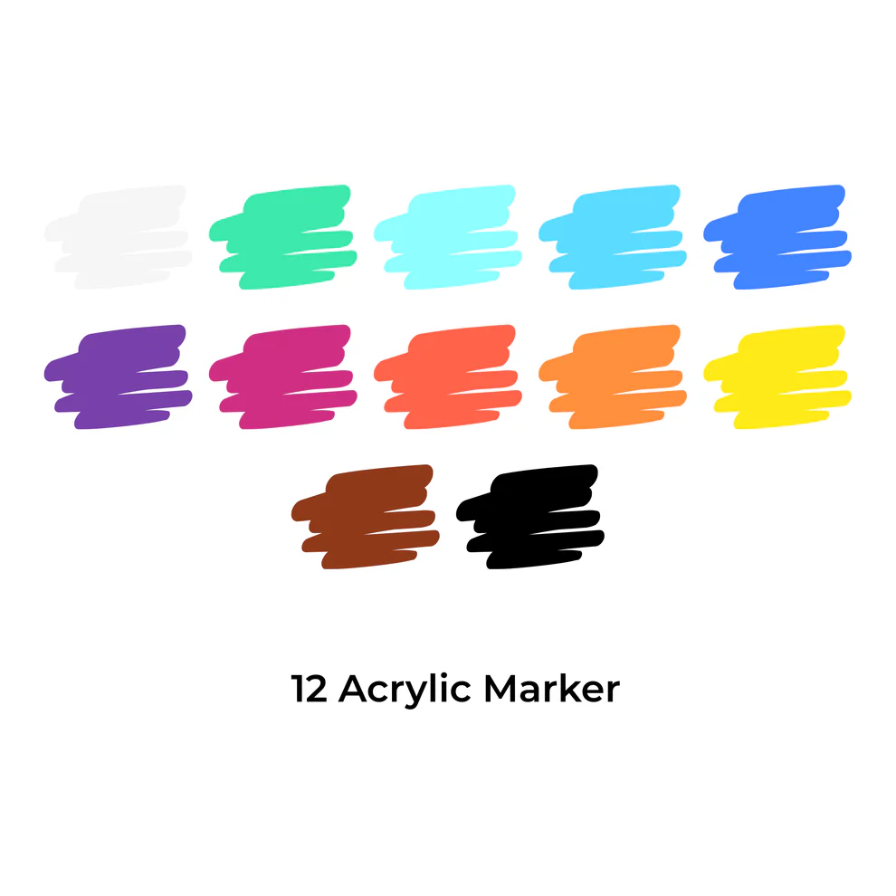 Doms acrylic marker 12 shades – image 3