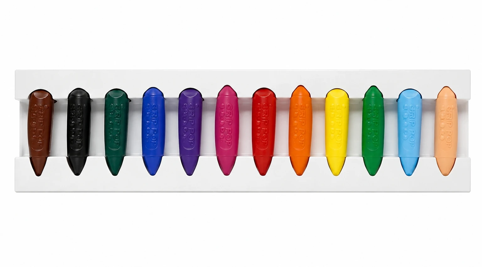  DOMS GRIP POP Plastic Crayons | 12 Shades – image 2