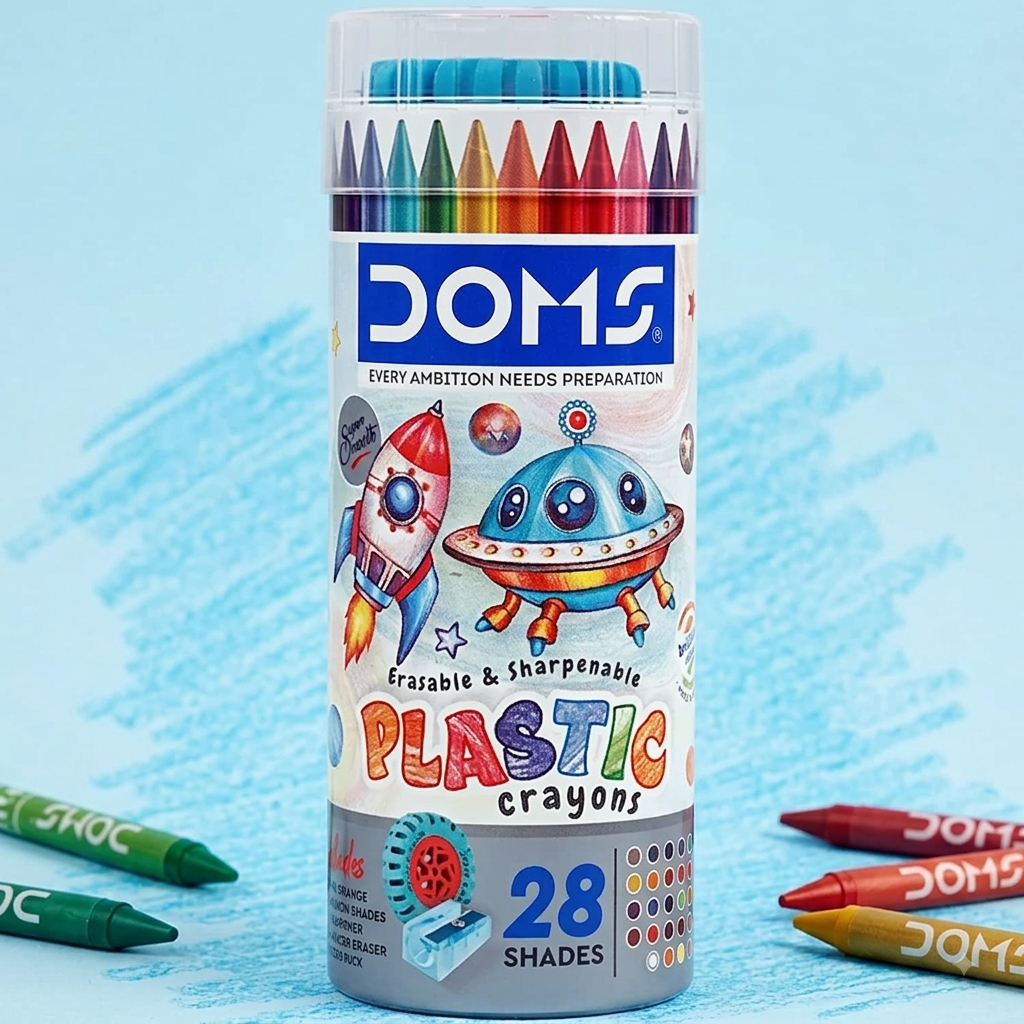 Doms Plastic Crayons, 28 Shades