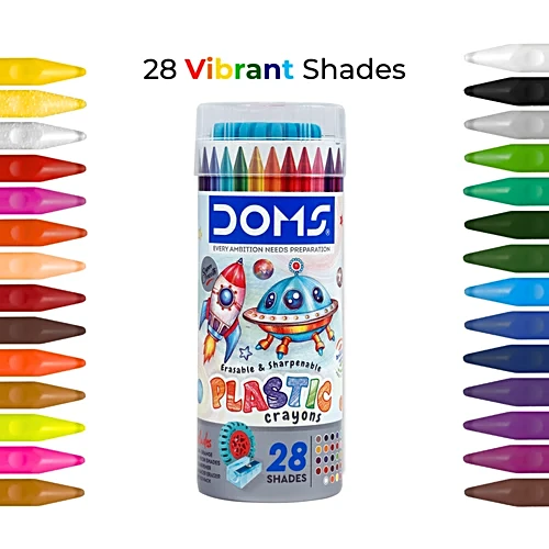 Doms Plastic Crayons, 28 Shades – image 2