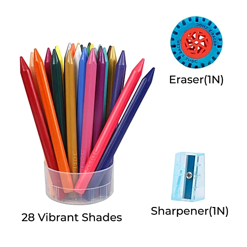 Doms Plastic Crayons, 28 Shades – image 3