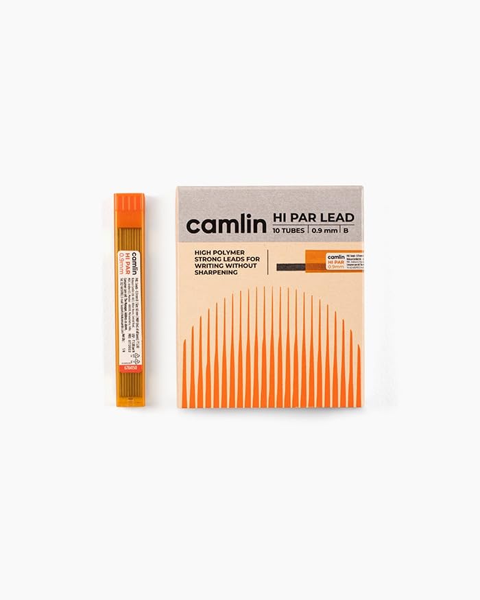 Camel 0.9 mm Hi-Par Pencil Lead Black (Pack of 10) 