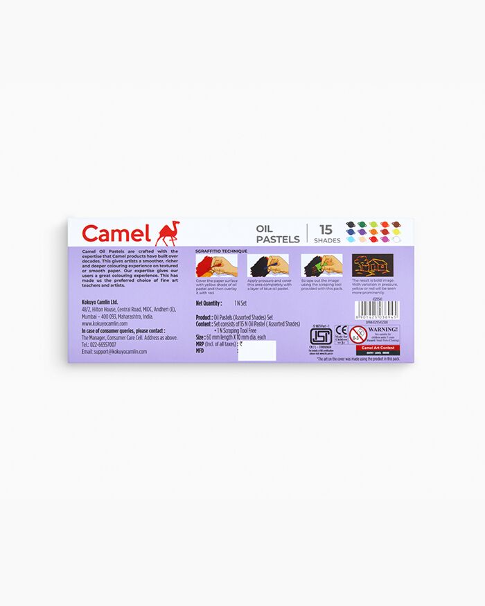 Camel | Oil Pastels | Assorted Pack of 15 Shades – image 3