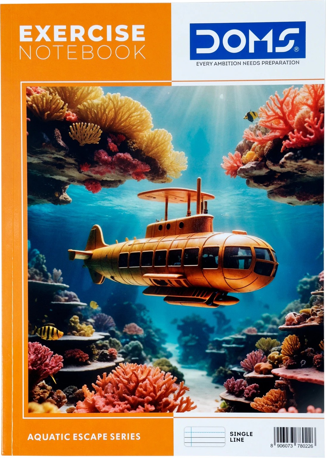 DOMS AQUATIC ESCAPE SERIES A4 Register SINGLE LINE 300 Pages
