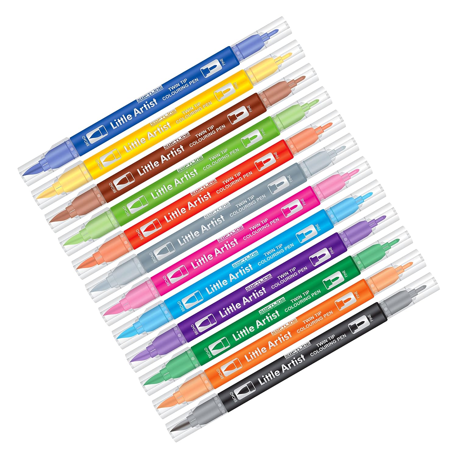  ADD Gel Softline Little Artist Colouring Pen,Twin Tip 12 Pen Set (1) – image 2