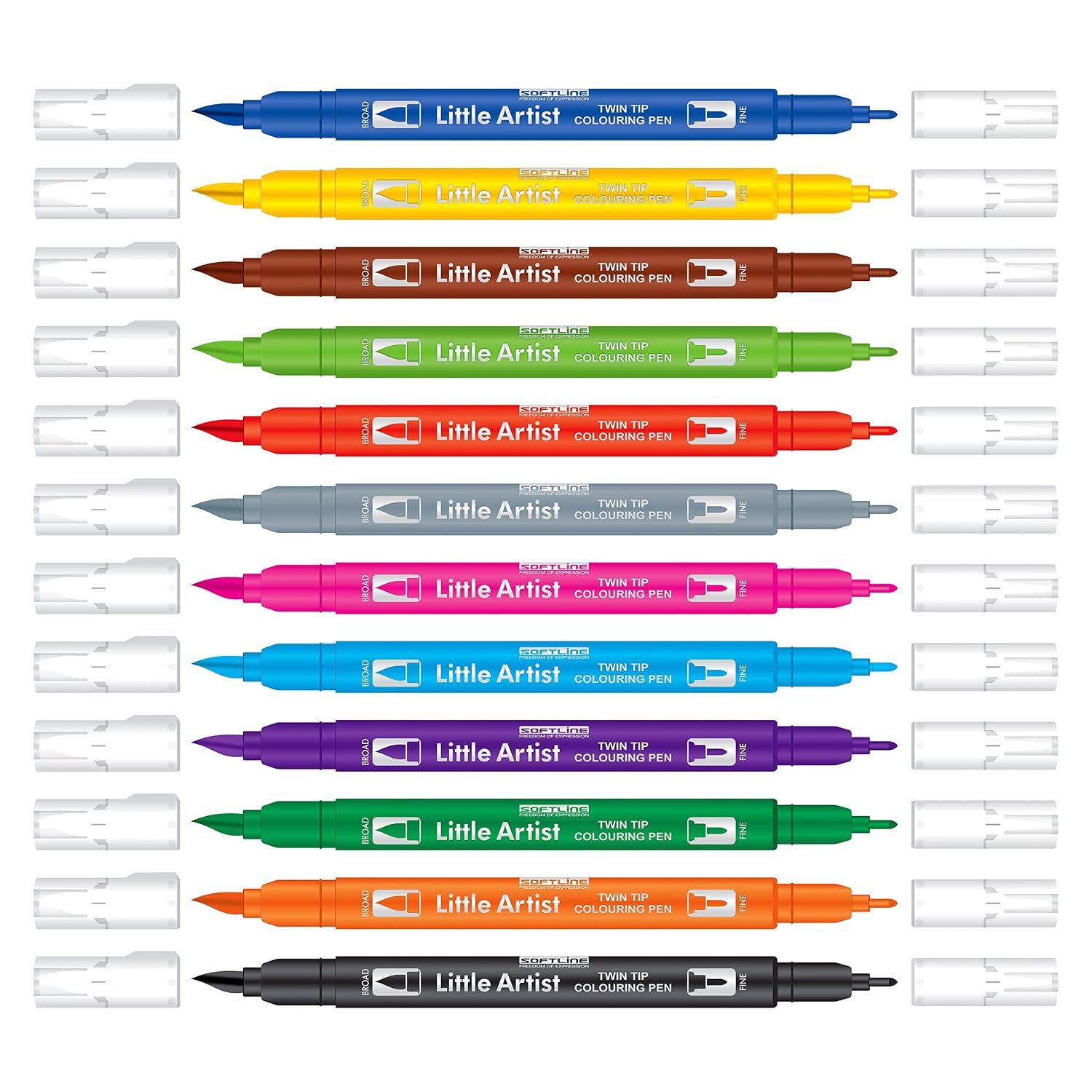  ADD Gel Softline Little Artist Colouring Pen,Twin Tip 12 Pen Set (1) – image 3