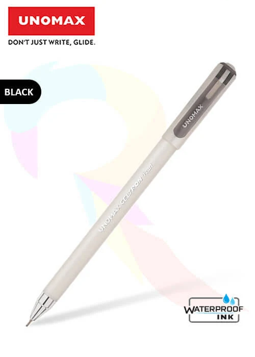 Unomax Geltron Pearl Black Gel Pens