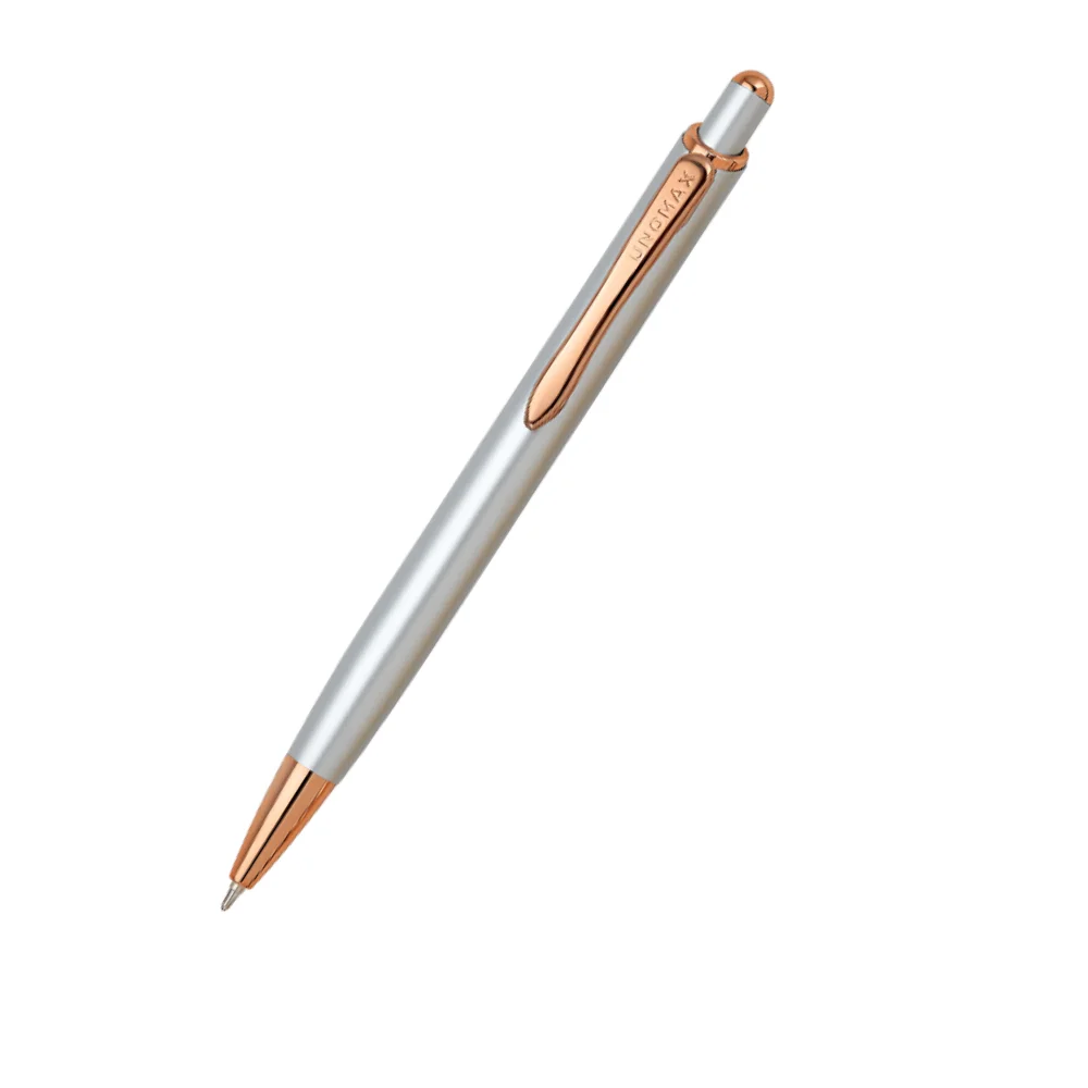 Unomax Dolce Metal Blue Ball Pen Matt Gray Body with box pack – image 4