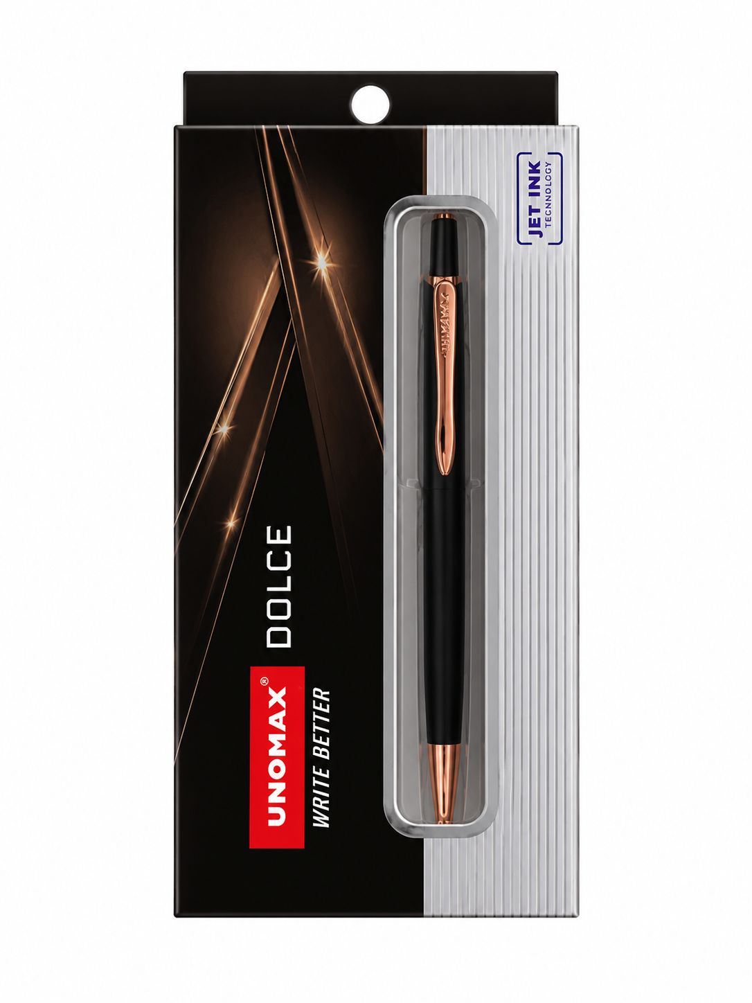 Unomax Dolce Metal Blue Ball Pen Black Body with box pack