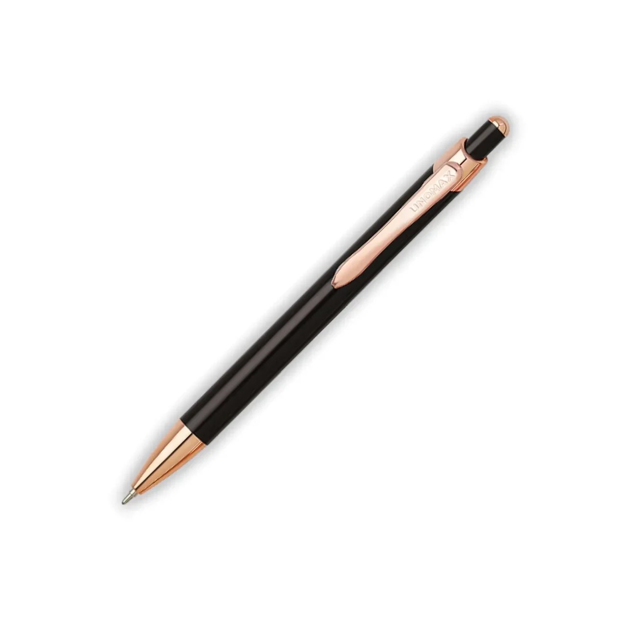 Unomax Excella Metal Blue Ball Pen Matt Black Body with box pack