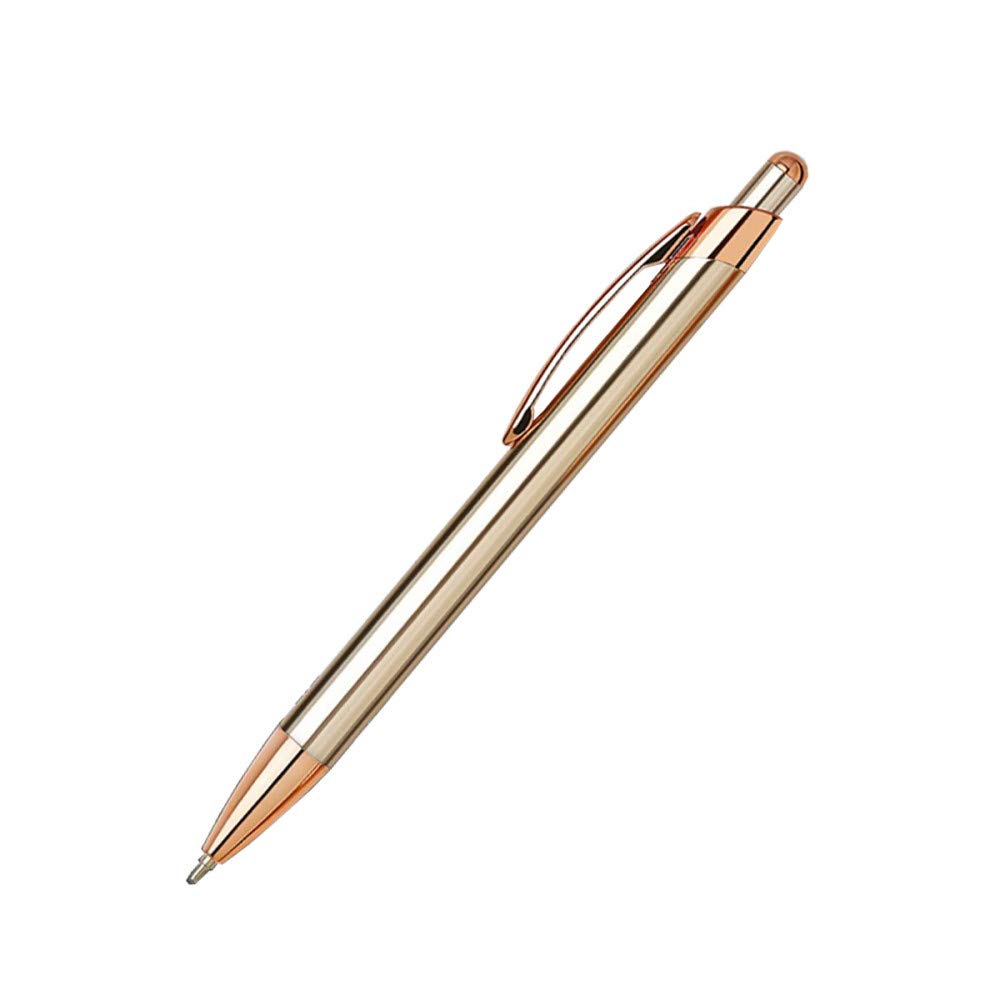 Unomax Excella Metal Blue Ball Pen Gold Body with box pack – image 2