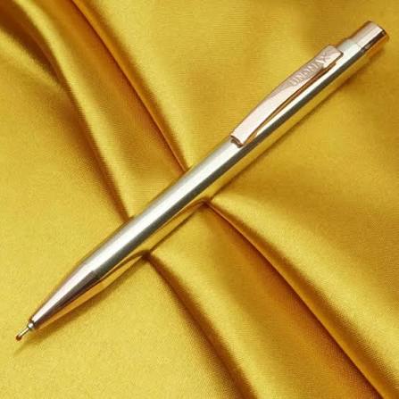 Unomax Richmond Metal Blue Ball Pen Gold Body with box pack
