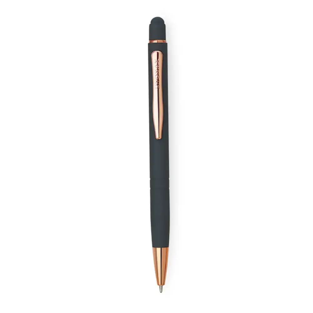 Unomax Shoft touch Metal Blue Ball Pen Matt Body with box pack