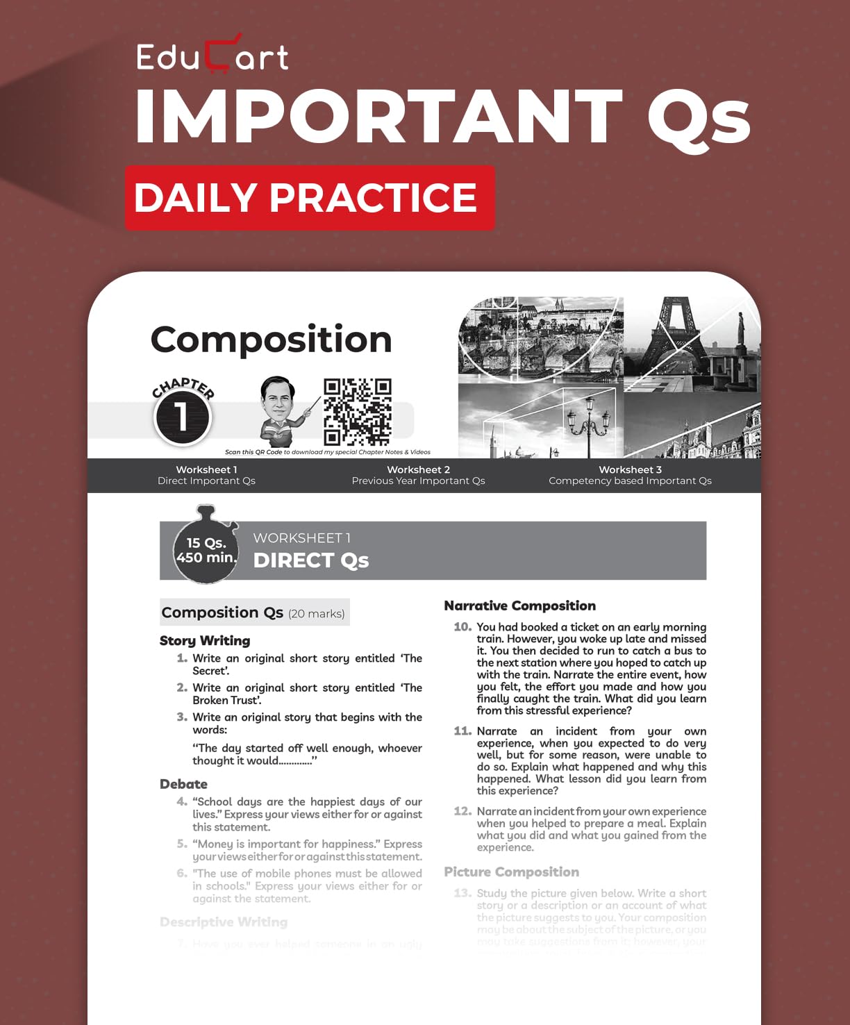 Educart ICSE Class 10 English lang. One Shot Question Bank 2026-27 – image 2