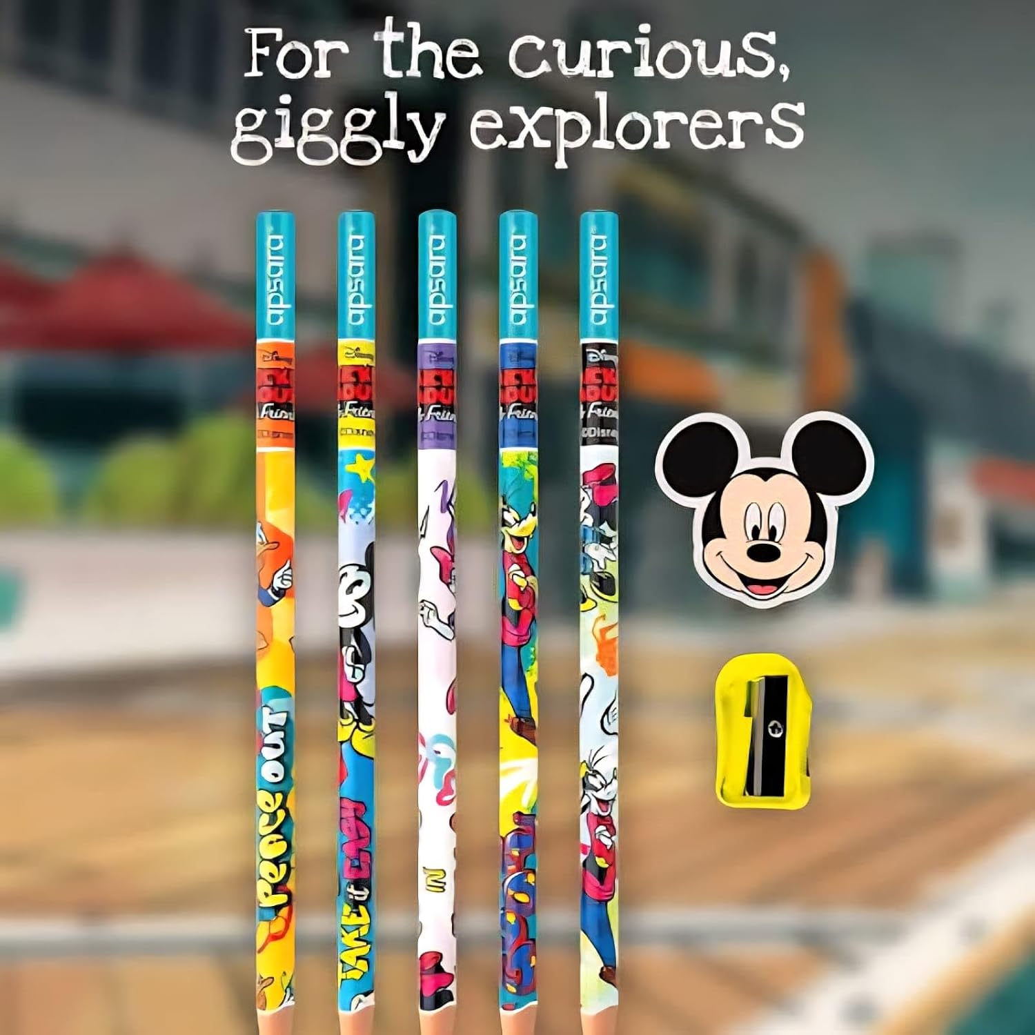  Apsara Extra Dark Mickey Mouse Pencil Set with Eraser & Sharpener – image 2