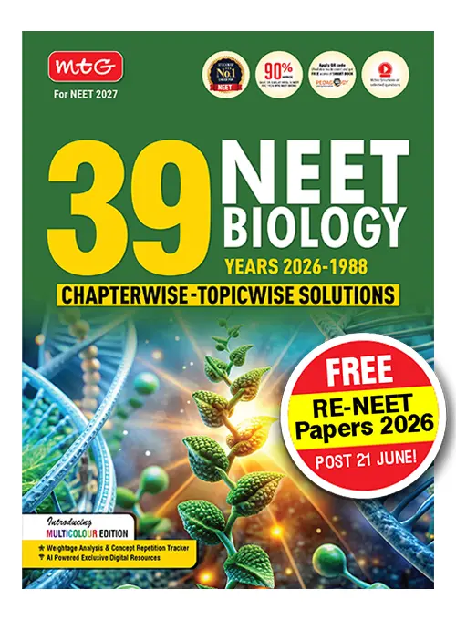 MTG 39 Years NEET Biology Book For 2026-2027 Exam