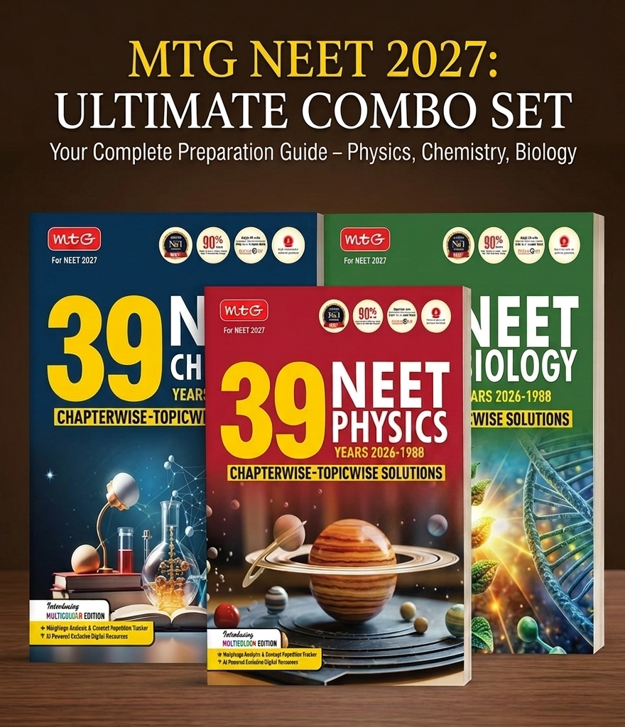 MTG 39 Years NEET Physics,Chemistry,Biology  Book For 2026-2027 Exam