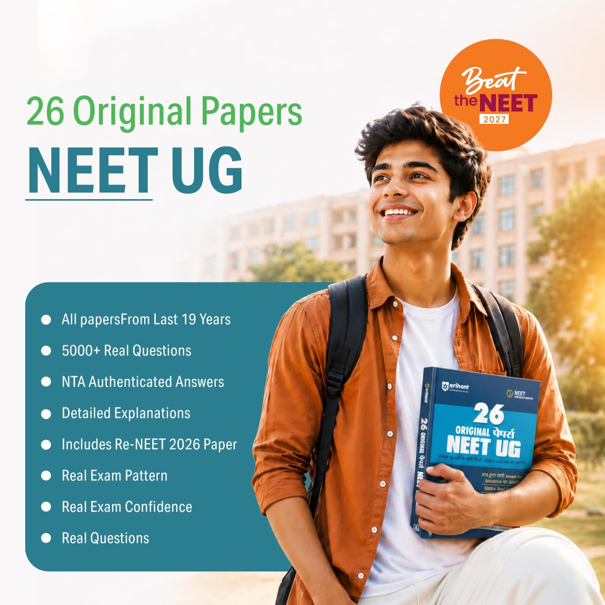 Arihant 26 Original Papers NEET (UG) 2027 19 Years (2026–2008) Papers – image 4