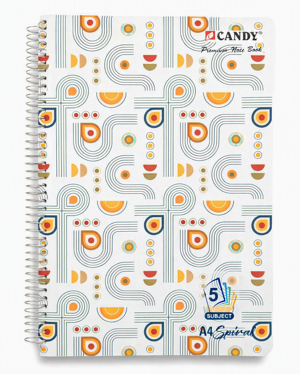 Candy 5 Subject Unrulled Spiral Register Page-300