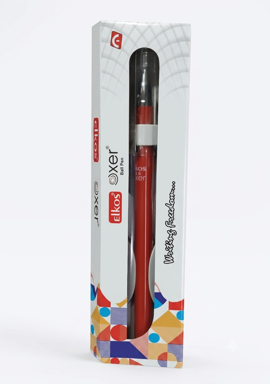 Elkos OXER RED BALL POINT PEN | with Box Pack