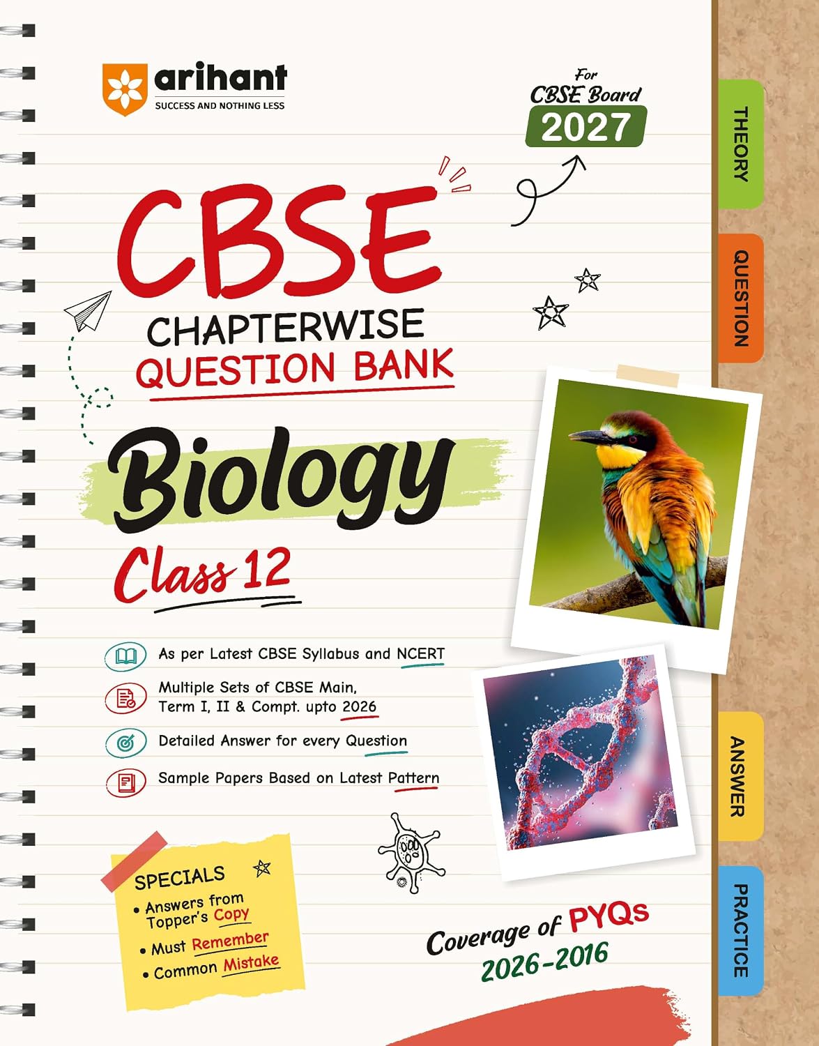  Arihant CBSE Class 12 Biology Question Bank  For Board Exam 2027