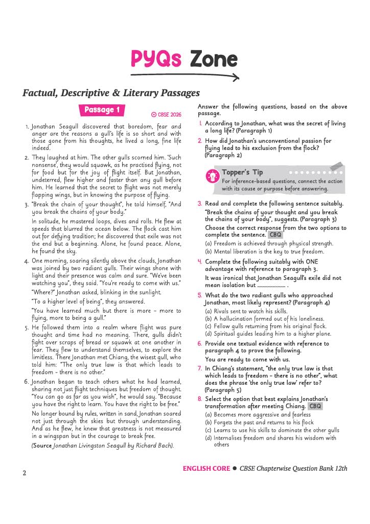  Arihant CBSE Class 12 English Core Question Bank  For Board Exam 2027 – image 6